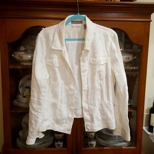 White Linen Liz Claiborne Jacket